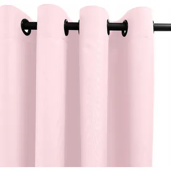 Obraz Závěsy do obýváku na kroužcích 140x185 PUDROVÁ RŮŽOVÁ PANAMA NA MÍRU