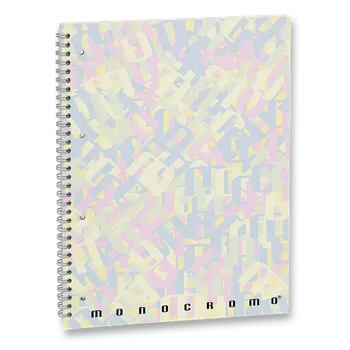 Kroužkový blok Pigna Monocromo multicolor - A4, linkovaný
