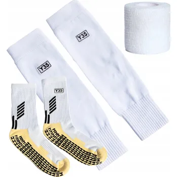 Pánské ponožky Fotbalové štulpny bez patek, bílé ponožky 36-41, PÁSKA na ponožky 4,5 m Y3S