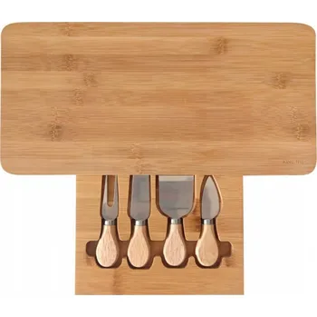 Kuchyňské prkénko SERVÍROVACÍ PRKÉNKO NA KRÁJENÍ SÝRA, SÝROVÉ OBČERSTVENÍ, SADA NOŽŮ, NOŽE 1 KS