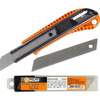 Pracovní nůž SADA KOVOVÝCH ŘEZACÍCH NŮŽ S AUTOMATICKOU BLOKACÍ 18 MM + 10 ČEPELÍ