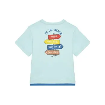 Pánská móda United Colors Of Benetton T-Shirt 3SLUG10JF Modrá Regular Fit 104