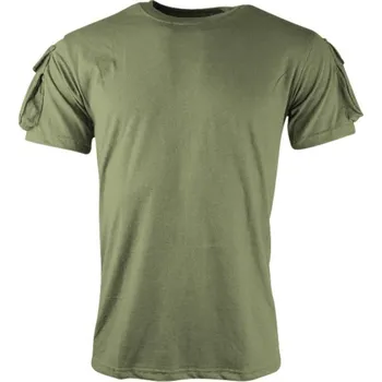 Pánské tričko Triko TACTICAL VELCRO krátký rukáv ZELENÉ vel. S (Triko TACTICAL VELCRO krátký rukáv ZELENÉ vel. S)