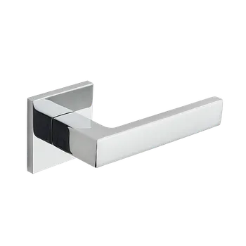 Dveřní kování Kuchinox Klika KVADRATO hranatá rozeta - chrom - (komplet 2 ks)