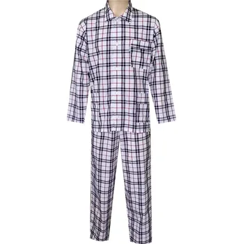 Pánské pyžamo Pánské Pyžamo Popelín FOLTÝN PI34 bíločervená kostka Velikost: XL, Materiál: Košilovina-popelín