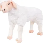 vidaXL Stojící plyšová hračka ovečka bílá XXL