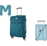ORLACS 6004 Cestovní kufr M – více barev | 360° kolečka | Textilní materiál Barva: tyrkysová