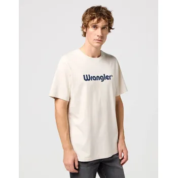 Tričko pro muže WRANGLER LOGO TEE WHITE 112350523 Velikost: M Tričko zdarma při nákupu nad 3000,-!