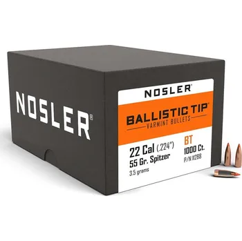 Příslušenství pro sportovní střelbu Střely Nosler Ballistic Tip Varmint .22 Cal, dia .224, 55grs (1000 ks)
