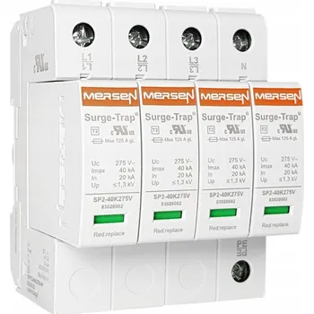 Přepěťová ochrana Přepěťová ochrana třídy C (Typ 2) 4P 40kA STPT2-40K275V-4P MERSEN 83020152