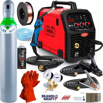 Svářečka INVERTOROVÁ SVÁŘEČKA IDEAL MIG 220 MMA FLUX HLINÍK 220A 230V