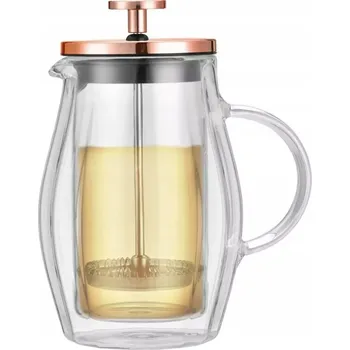 Konvice na čaj FRENCH PRESS konvice na kávu, čaj a bylinky, skleněná, 350 ml