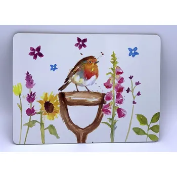 prostírání Korkové prostírání Naši ptáčci - Červenka (Podložka ptáčci, ptáček)