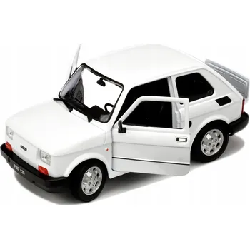 autíčko WELLY FIAT 126p MALUCH BÍLÝ 1:21 NOVÝ MODEL KOVOVÝ, LEGENDA PRL