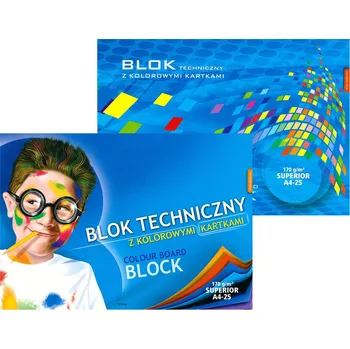 Skicák A4/25l kolor mix Superior Kreska