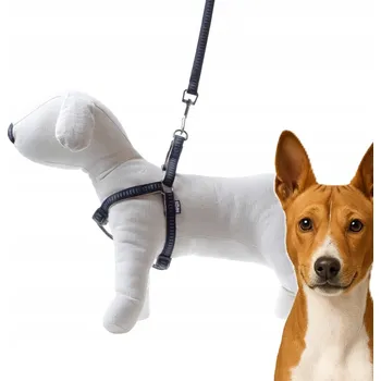 Vodítko pro psa Vodítko + ramenní popruhy Soft Style Happet černé reflexní L 2 cm