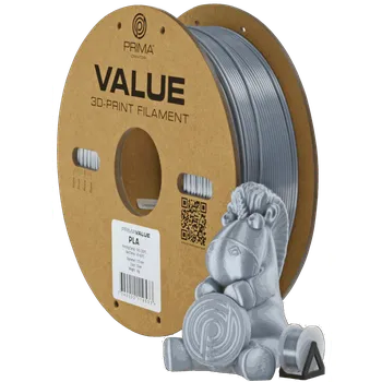 Filament PrimaValue PLA+ Silver 1 kg