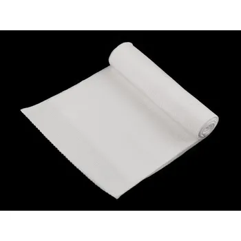 Elastický bavlněný náplet žebrovaný šíře 14 cm - 1 (83cm) krémová světlá