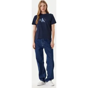 Pánské tričko Calvin Klein Jeans T-Shirt Hero Classic LV047B865G Tmavomodrá Regular Fit M