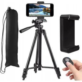 STATIV 4v1 TRIPOD DÁLKOVÉ OVLÁDÁNÍ DRŽÁK NA TELEFON 103cm