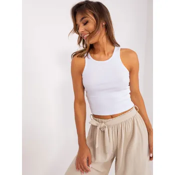 Pruhované bílé tílko OCH BELLA - TW-TP-OB066, XL i523_2016103425617