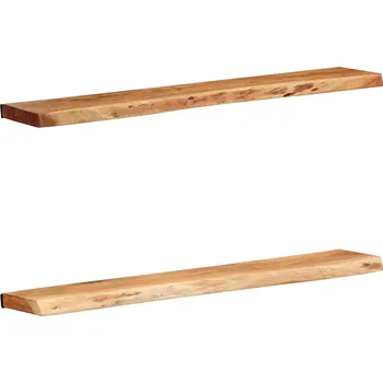 police Nástěnné police 2 ks 100x20x3,5 cm Masivní akáciové dřevo