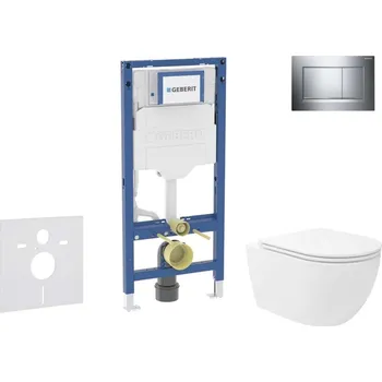 GEBERIT - Duofix Set předstěnové instalace, klozetu Oudee Vortex a sedátka softclose, tlačítko Sigma30, chrom SANI11CA1153B
