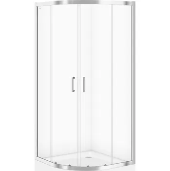 CERSANIT Set: Půlkruhový sprchový kout ZIP chrom 90x190 + sprchová vanička TAKO 90x16 S601-110