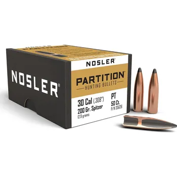 Příslušenství pro sportovní střelbu Střely Nosler Partition .30 cal, dia .308, 200grs