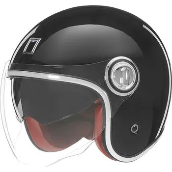 Helma na motorku Otevřená helma na motorku NOX PREMIUM Heritage černá XS