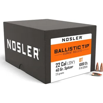 Příslušenství pro sportovní střelbu Střely Nosler Ballistic Tip Varmint .22 Cal, dia .224, 40grs (1000 ks)