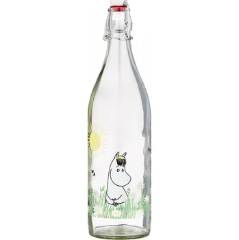 Skleněná lahev s uzávěrem Moomin Meadow 1l Muurla Muminek