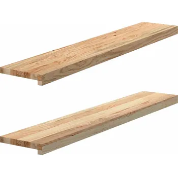 Parapet vidaXL Okenní parapety 2 ks neošetřené 110x20x2cm masivní dubové dřevo