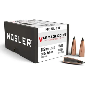 Příslušenství pro sportovní střelbu Střely Nosler Varmageddon 6,5mm, dia .264, 90grs