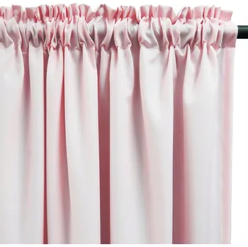 Obraz Závěsy do obýváku NA PÁSCE 140x430 PUDROVÁ RŮŽOVÁ PANAMA NA MÍRU