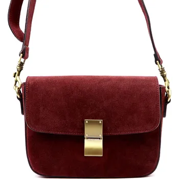 Kabelka Crossody kabelka z broušené kůže Luka 24-057 vínová