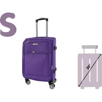ORLACS 6004 Cestovní kufr S – více barev | 360° kolečka | Textilní materiál Barva: Fialová