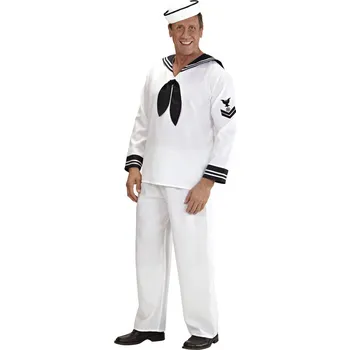 Karnevalový kostým Pánský kostým námořník, bílý - XL