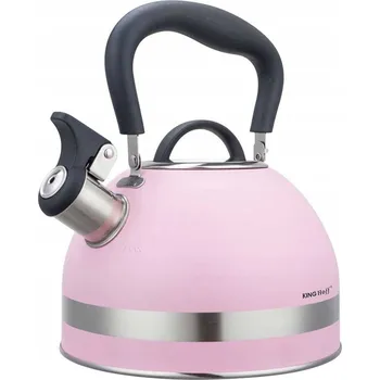 Konvice na čaj Tradiční ocelová Konvice Kinghoff 1,8 l růžová