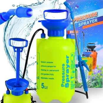 Postřikovač Ruční postřikovač na rameno, 4 trysky, kopí, Těsnění XL, 5 l