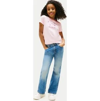 Pánská móda Tommy Hilfiger T-Shirt Script KG0KG08636 Růžová Regular Fit 6Y