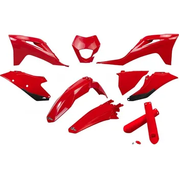 UFO kompletní sada plastů (FULL KIT) s kryty tlumičů GAS GAS EC / EC-F 250 / 300 / 350 21-23 barva červená (UFO kompletní sada plastů (FULL KIT) s kryty tlumičů GAS GAS EC / EC-F 250 / 300 / 350 21-23 barva červená)