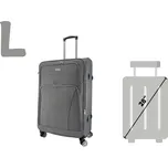 ORLACS 6004 Cestovní kufr L – více barev | 360° kolečka | Textilní materiál Barva: Šedá