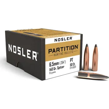 Příslušenství pro sportovní střelbu Střely Nosler Partition 6,5mm, dia .264, 140grs