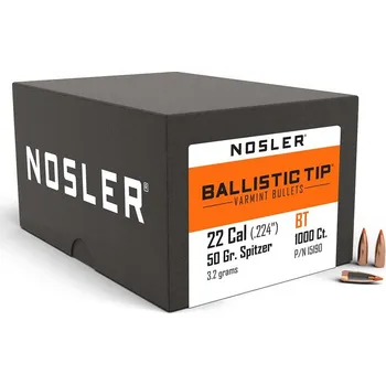 Příslušenství pro sportovní střelbu Střely Nosler Ballistic Tip Varmint .22 Cal, dia .224, 50grs (1000 ks)