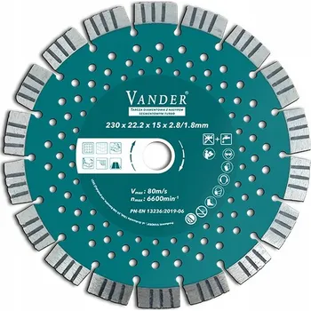 Řezný kotouč DIAMANTOVÝ KOTOUČ SEGMENTOVÝ TURBO 230 MM VANDER