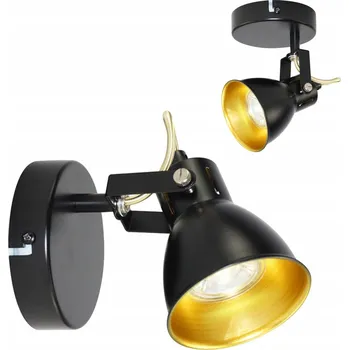 Bodové svítidlo LED bodové svítidlo ORO FALCO 1XGU10 ČERNÉ ZLATÉ LOFT nastavitelný LED-POL