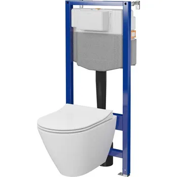WC sada CERSANIT AQUA PLUS mechanická podomítková souprava s miskou a deskou CITY S701-794