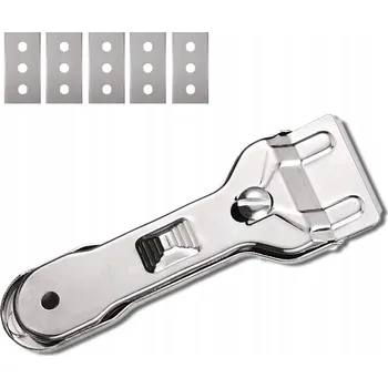 Kuchyňská škrabka ŠKRABKA NA KERAMICKÉ A INDUKČNÍ VARNÉ DESKY + 5 NÁHRADNÍCH ČEPELÍ