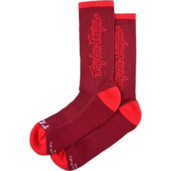 Cyklistické návleky Ponožky - TROY LEE DESIGNS Performance - Signature Oxblood L/XL